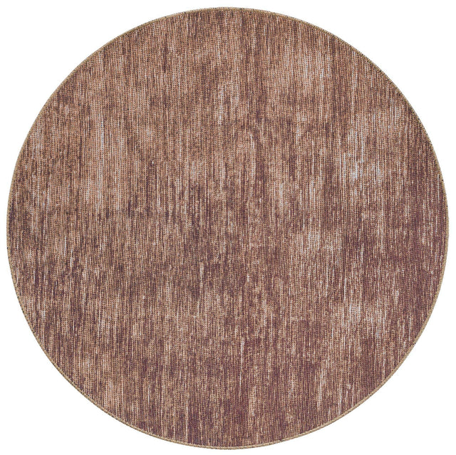Brown 3' 6 x 3' 6 Asha Round Area Rug 100% Chenille Cotton Easy Clean Indoor Living Dining Bedroom Office Carpet for Sale at Rug Engine
