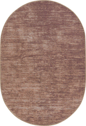 Brown 4' x 6' Asha Oval Area Rug 100% Chenille Cotton Easy Clean Indoor Living Dining Bedroom Office Carpet for Sale at Rug Engine