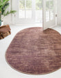 Brown 7' 6 x 10' 6 Asha Oval Area Rug 100% Chenille Cotton Easy Clean Indoor Living Dining Bedroom Office Carpet for Sale at Rug Engine