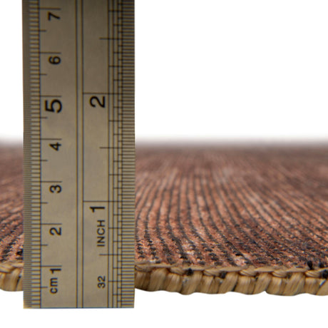 Brown 5' x 8' Asha Oval Area Rug 100% Chenille Cotton Easy Clean Indoor Living Dining Bedroom Office Carpet for Sale at Rug Engine