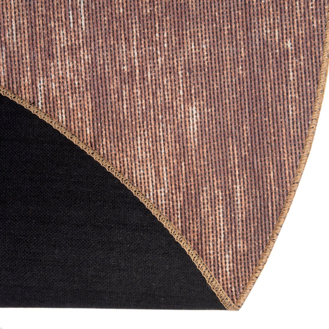 Brown 4' x 6' Asha Oval Area Rug 100% Chenille Cotton Easy Clean Indoor Living Dining Bedroom Office Carpet for Sale at Rug Engine