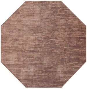 Brown 7' 7 x 7' 7 Asha Octagon Area Rug 100% Chenille Cotton Easy Clean Indoor Living Dining Bedroom Office Carpet for Sale at Rug Engine