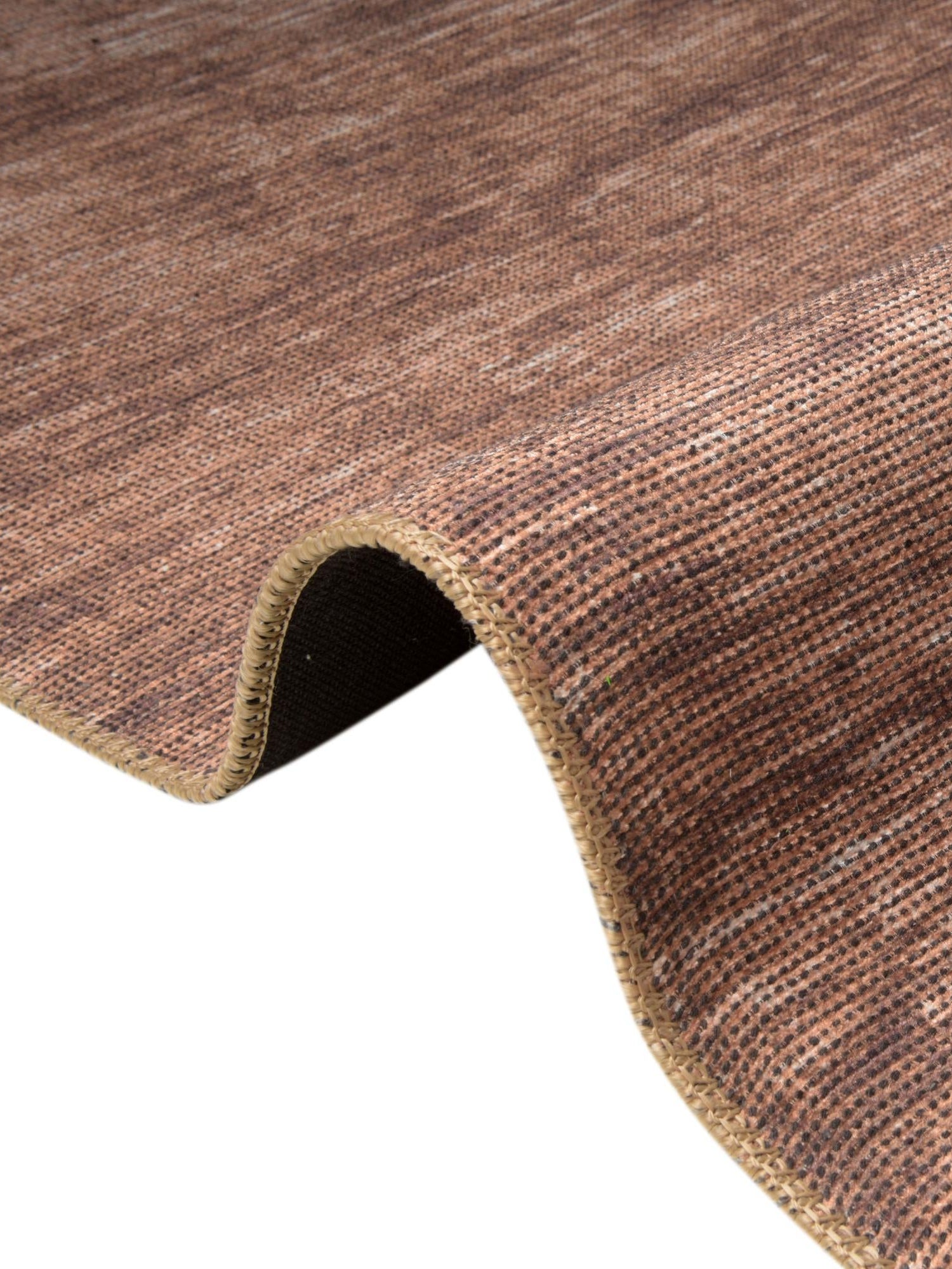 Brown 5' x 5' Asha Square Area Rug 100% Chenille Cotton Easy Clean Indoor Living Dining Bedroom Office Carpet for Sale at Rug Engine