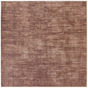 Brown 7' 7 x 7' 7 Asha Square Area Rug 100% Chenille Cotton Easy Clean Indoor Living Dining Bedroom Office Carpet for Sale at Rug Engine