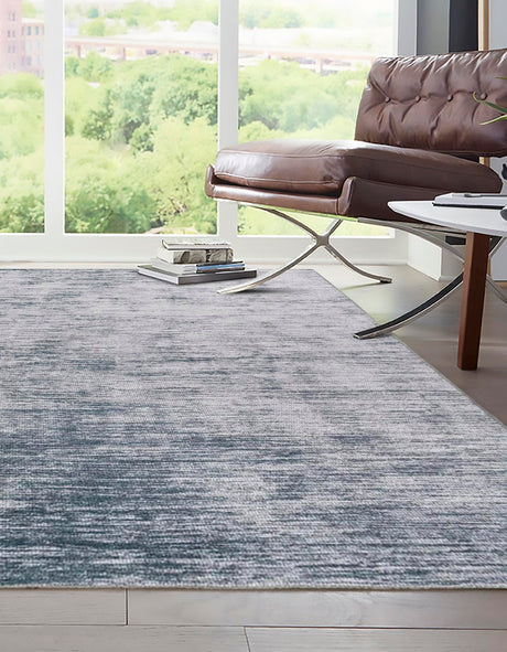 Gray 3' 6 x 5' 6 Asha Rectangle Area Rug 100% Chenille Cotton Easy Clean Indoor Living Dining Bedroom Office Carpet for Sale at Rug Engine