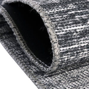 Gray 7' 10 x 11' Asha Rectangle Area Rug 100% Chenille Cotton Easy Clean Indoor Living Dining Bedroom Office Carpet for Sale at Rug Engine