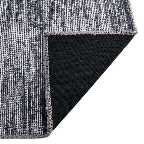 Gray 2' x 4' Asha Runner Area Rug 100% Chenille Cotton Easy Clean Indoor Living Dining Bedroom Office Carpet for Sale at Rug Engine