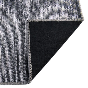 Gray 2' 6 x 12' Asha Runner Area Rug 100% Chenille Cotton Easy Clean Indoor Living Dining Bedroom Office Carpet for Sale at Rug Engine