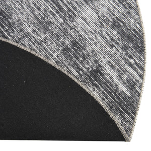 Gray 7' 7 x 7' 7 Asha Round Area Rug 100% Chenille Cotton Easy Clean Indoor Living Dining Bedroom Office Carpet for Sale at Rug Engine