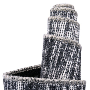 Gray 3' 6 x 3' 6 Asha Round Area Rug 100% Chenille Cotton Easy Clean Indoor Living Dining Bedroom Office Carpet for Sale at Rug Engine