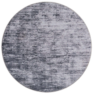 Gray 3' 6 x 3' 6 Asha Round Area Rug 100% Chenille Cotton Easy Clean Indoor Living Dining Bedroom Office Carpet for Sale at Rug Engine