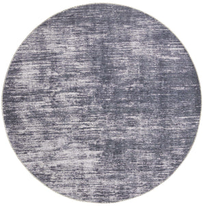 Gray 5' x 5' Asha Round Area Rug 100% Chenille Cotton Easy Clean Indoor Living Dining Bedroom Office Carpet for Sale at Rug Engine
