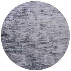 Gray 7' 7 x 7' 7 Asha Round Area Rug 100% Chenille Cotton Easy Clean Indoor Living Dining Bedroom Office Carpet for Sale at Rug Engine