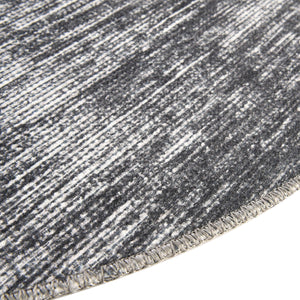 Gray 4' x 6' Asha Oval Area Rug 100% Chenille Cotton Easy Clean Indoor Living Dining Bedroom Office Carpet for Sale at Rug Engine