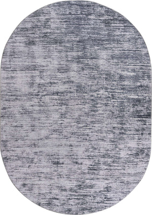 Gray 7' 6 x 10' 6 Asha Oval Area Rug 100% Chenille Cotton Easy Clean Indoor Living Dining Bedroom Office Carpet for Sale at Rug Engine