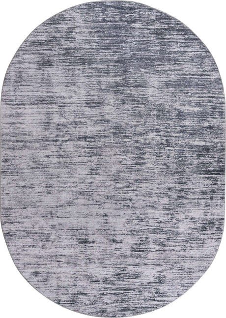 Gray 7' 6 x 10' 6 Asha Oval Area Rug 100% Chenille Cotton Easy Clean Indoor Living Dining Bedroom Office Carpet for Sale at Rug Engine