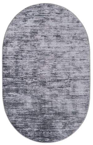 Gray 3' 6 x 5' 6 Asha Oval Area Rug 100% Chenille Cotton Easy Clean Indoor Living Dining Bedroom Office Carpet for Sale at Rug Engine