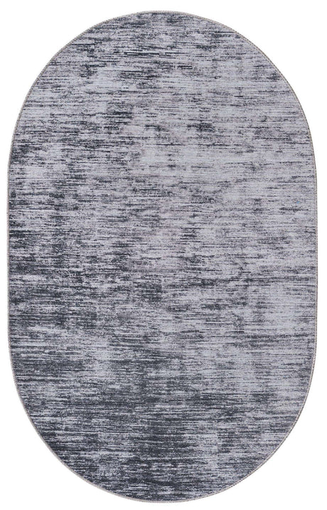 Gray 3' 6 x 5' 6 Asha Oval Area Rug 100% Chenille Cotton Easy Clean Indoor Living Dining Bedroom Office Carpet for Sale at Rug Engine