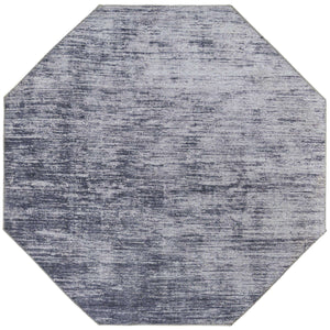 Gray 5' x 5' Asha Octagon Area Rug 100% Chenille Cotton Easy Clean Indoor Living Dining Bedroom Office Carpet for Sale at Rug Engine