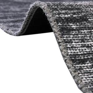 Gray 5' x 5' Asha Square Area Rug 100% Chenille Cotton Easy Clean Indoor Living Dining Bedroom Office Carpet for Sale at Rug Engine