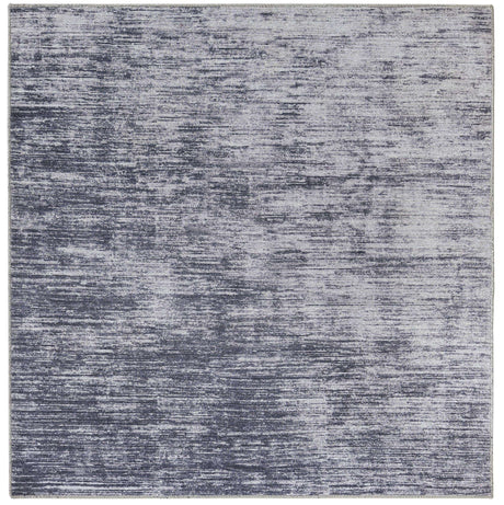 Gray 7' 7 x 7' 7 Asha Square Area Rug 100% Chenille Cotton Easy Clean Indoor Living Dining Bedroom Office Carpet for Sale at Rug Engine