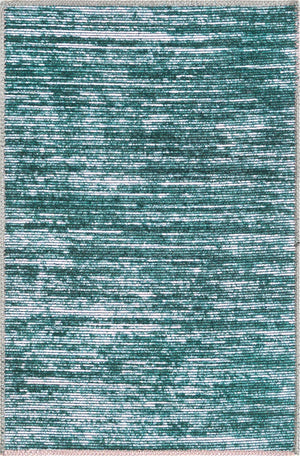 Teal 2' x 3' Asha Rectangle Area Rug 100% Chenille Cotton Easy Clean Indoor Living Dining Bedroom Office Carpet for Sale at Rug Engine