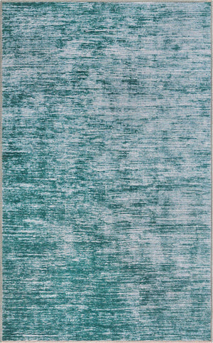 Teal 3' 6 x 5' 6 Asha Rectangle Area Rug 100% Chenille Cotton Easy Clean Indoor Living Dining Bedroom Office Carpet for Sale at Rug Engine