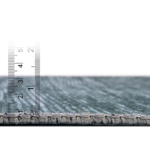 Teal 3' 6 x 5' 6 Asha Rectangle Area Rug 100% Chenille Cotton Easy Clean Indoor Living Dining Bedroom Office Carpet for Sale at Rug Engine