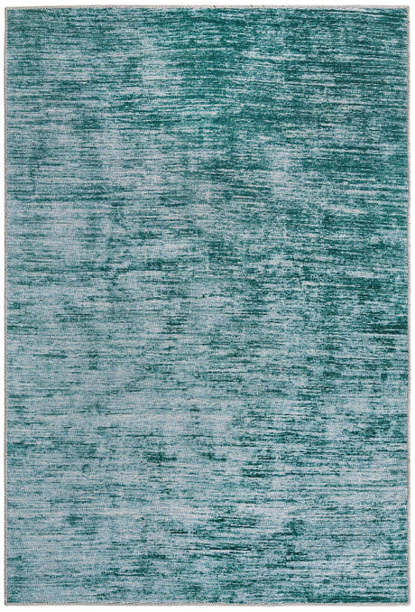 Teal 4' x 6' Asha Rectangle Area Rug 100% Chenille Cotton Easy Clean Indoor Living Dining Bedroom Office Carpet for Sale at Rug Engine