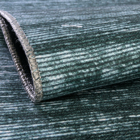 Teal 2' 6 x 10' Asha Runner Area Rug 100% Chenille Cotton Easy Clean Indoor Living Dining Bedroom Office Carpet for Sale at Rug Engine