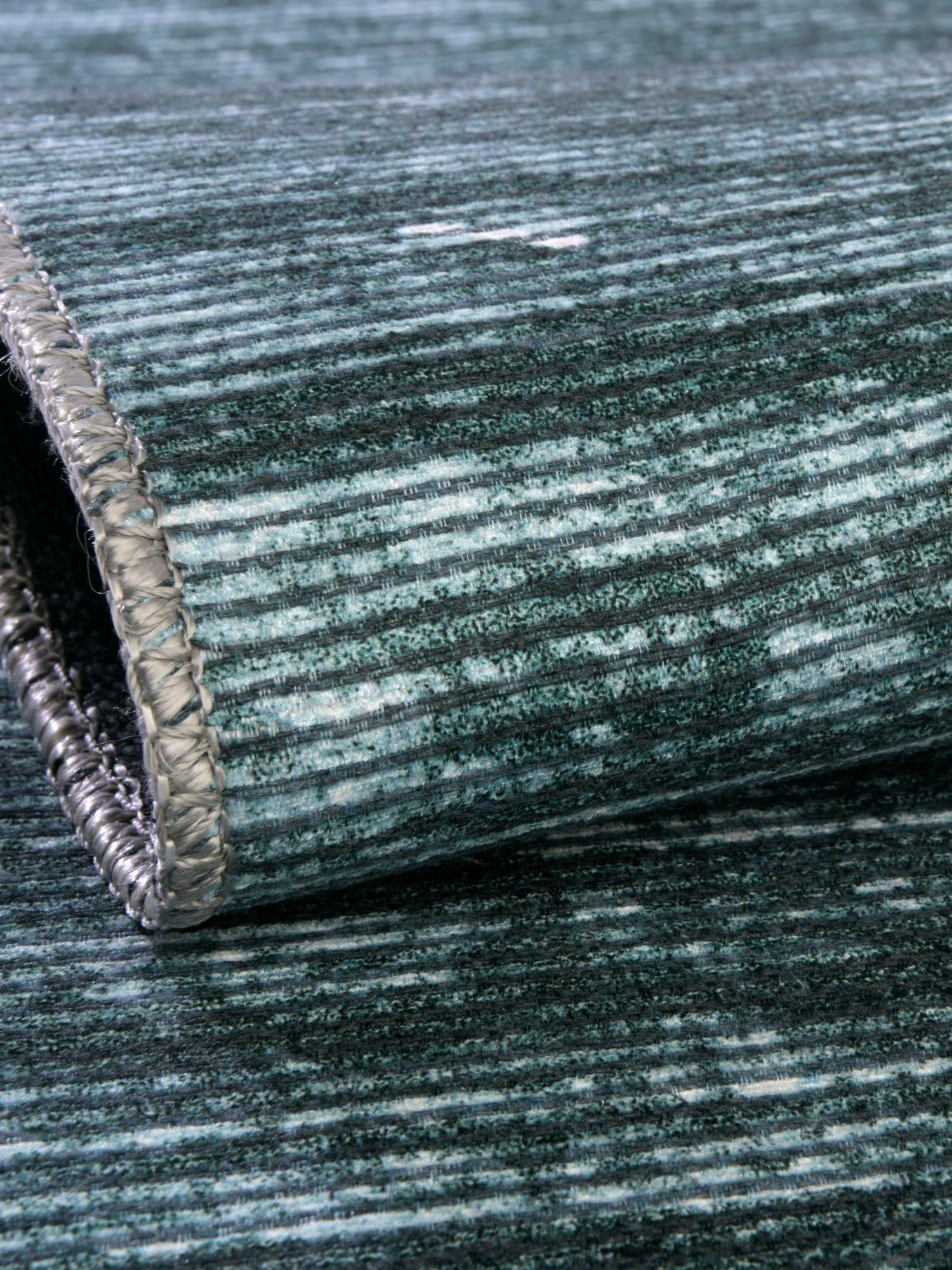 Teal 2' 6 x 16' Asha Runner Area Rug 100% Chenille Cotton Easy Clean Indoor Living Dining Bedroom Office Carpet for Sale at Rug Engine