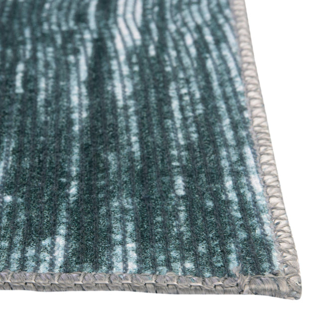 Teal 2' x 6' Asha Runner Area Rug 100% Chenille Cotton Easy Clean Indoor Living Dining Bedroom Office Carpet for Sale at Rug Engine