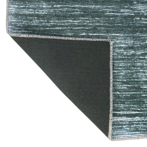 Teal 2' x 8' Asha Runner Area Rug 100% Chenille Cotton Easy Clean Indoor Living Dining Bedroom Office Carpet for Sale at Rug Engine