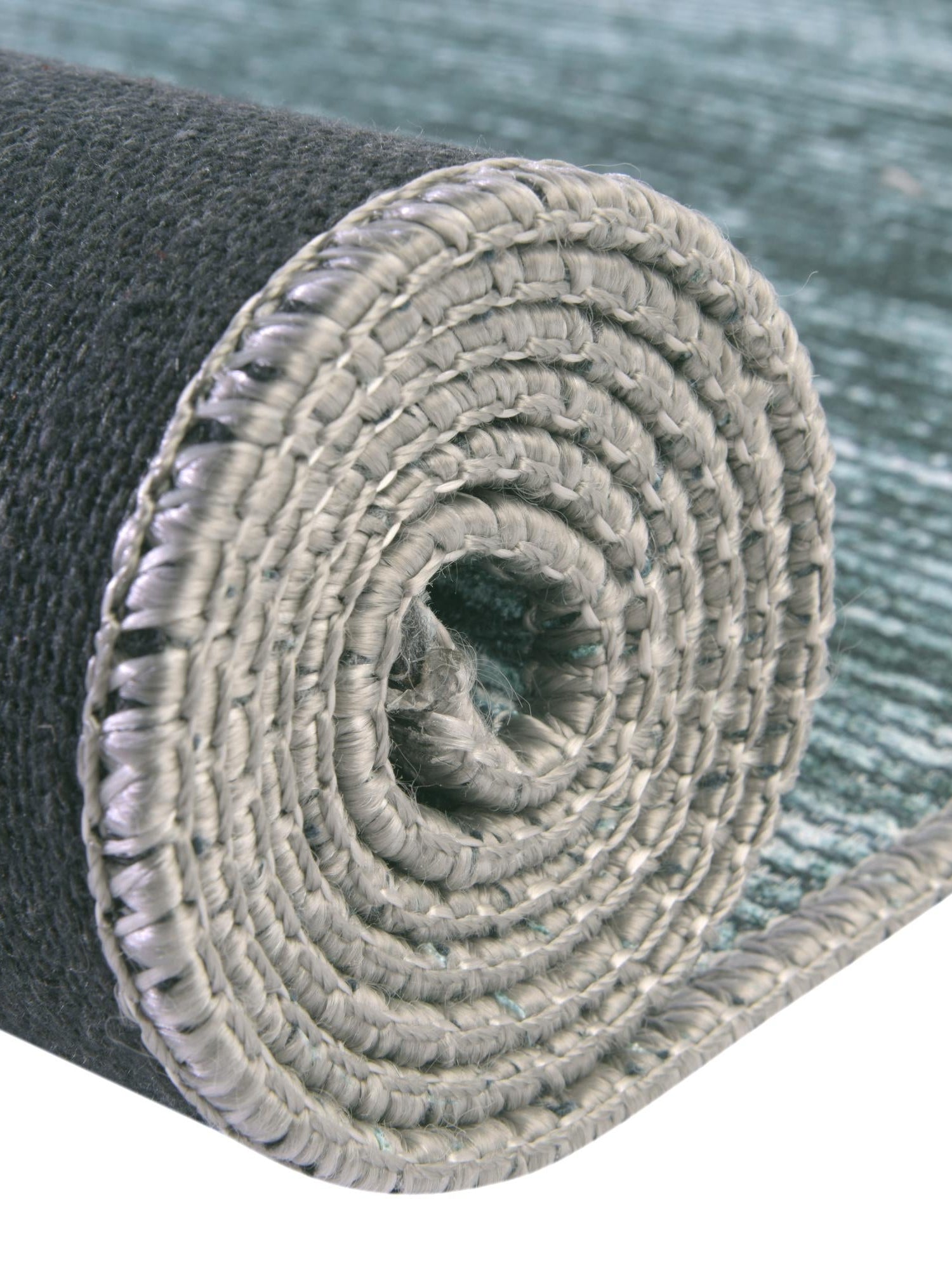 Teal 2' x 8' Asha Runner Area Rug 100% Chenille Cotton Easy Clean Indoor Living Dining Bedroom Office Carpet for Sale at Rug Engine