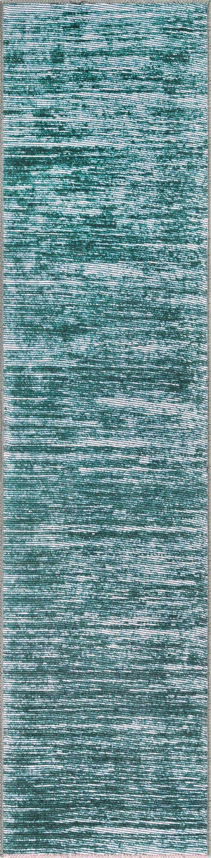 Teal 2' x 8' Asha Runner Area Rug 100% Chenille Cotton Easy Clean Indoor Living Dining Bedroom Office Carpet for Sale at Rug Engine