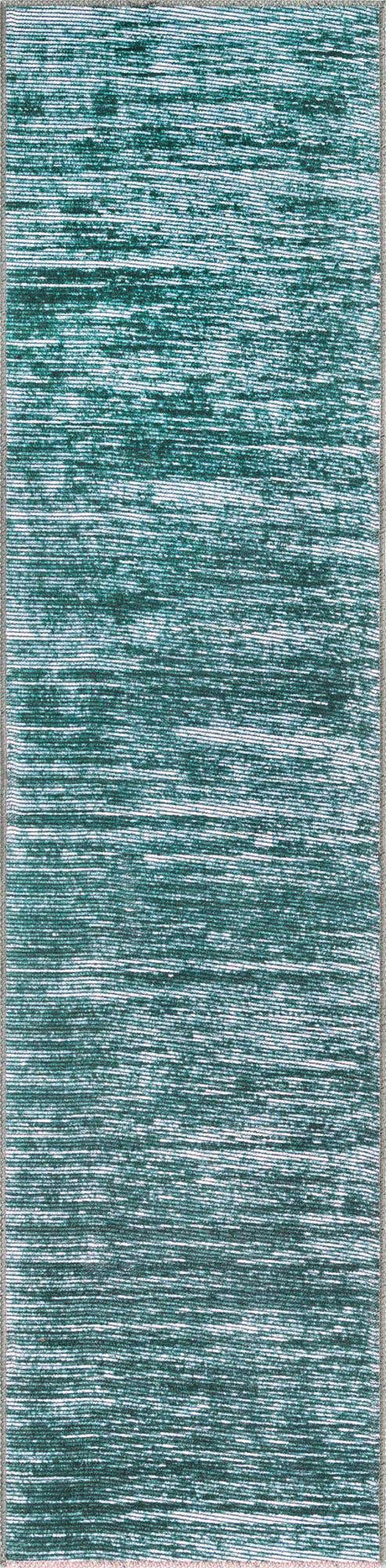Teal 2' x 8' Asha Runner Area Rug 100% Chenille Cotton Easy Clean Indoor Living Dining Bedroom Office Carpet for Sale at Rug Engine