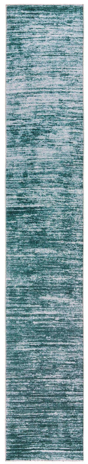 Teal 2' 6 x 14' Asha Runner Area Rug 100% Chenille Cotton Easy Clean Indoor Living Dining Bedroom Office Carpet for Sale at Rug Engine