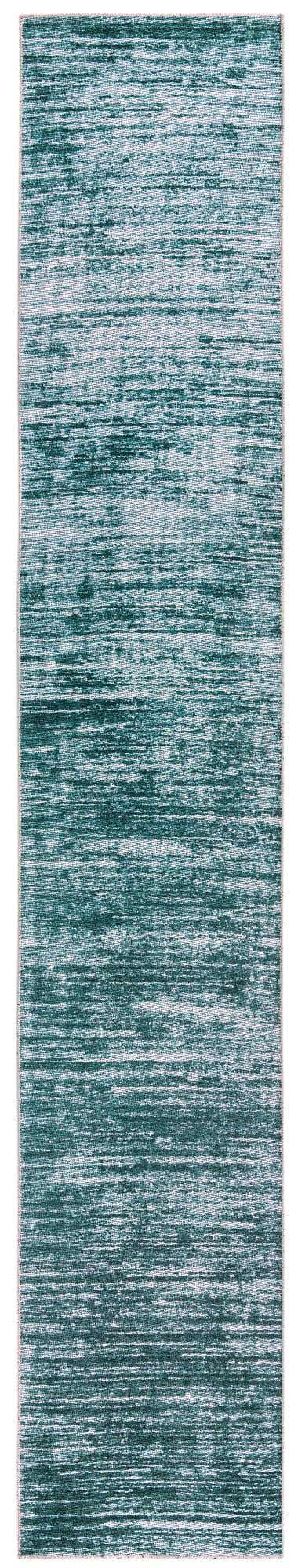 Teal 2' 6 x 14' Asha Runner Area Rug 100% Chenille Cotton Easy Clean Indoor Living Dining Bedroom Office Carpet for Sale at Rug Engine