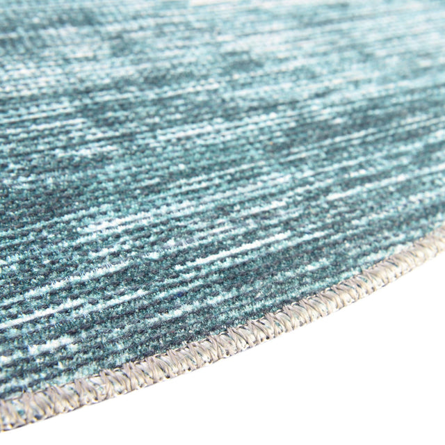 Teal 3' 6 x 3' 6 Asha Round Area Rug 100% Chenille Cotton Easy Clean Indoor Living Dining Bedroom Office Carpet for Sale at Rug Engine