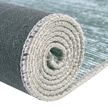Teal 5' x 5' Asha Round Area Rug 100% Chenille Cotton Easy Clean Indoor Living Dining Bedroom Office Carpet for Sale at Rug Engine