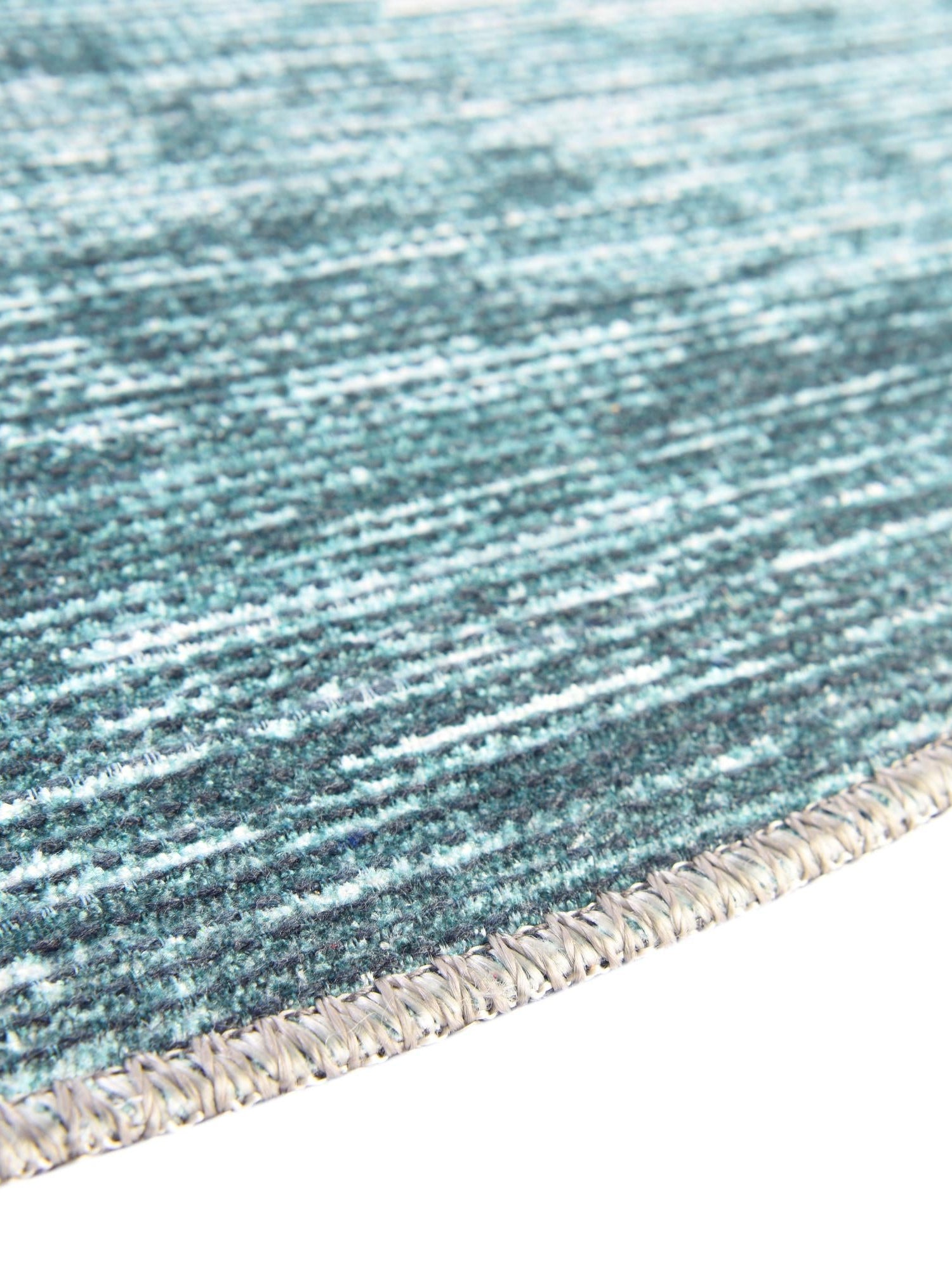 Teal 2' x 3' Asha Oval Area Rug 100% Chenille Cotton Easy Clean Indoor Living Dining Bedroom Office Carpet for Sale at Rug Engine