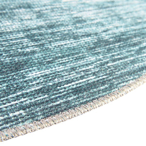 Teal 5' x 8' Asha Oval Area Rug 100% Chenille Cotton Easy Clean Indoor Living Dining Bedroom Office Carpet for Sale at Rug Engine