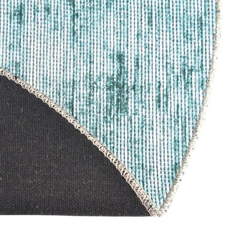 Teal 7' 6 x 10' 6 Asha Oval Area Rug 100% Chenille Cotton Easy Clean Indoor Living Dining Bedroom Office Carpet for Sale at Rug Engine