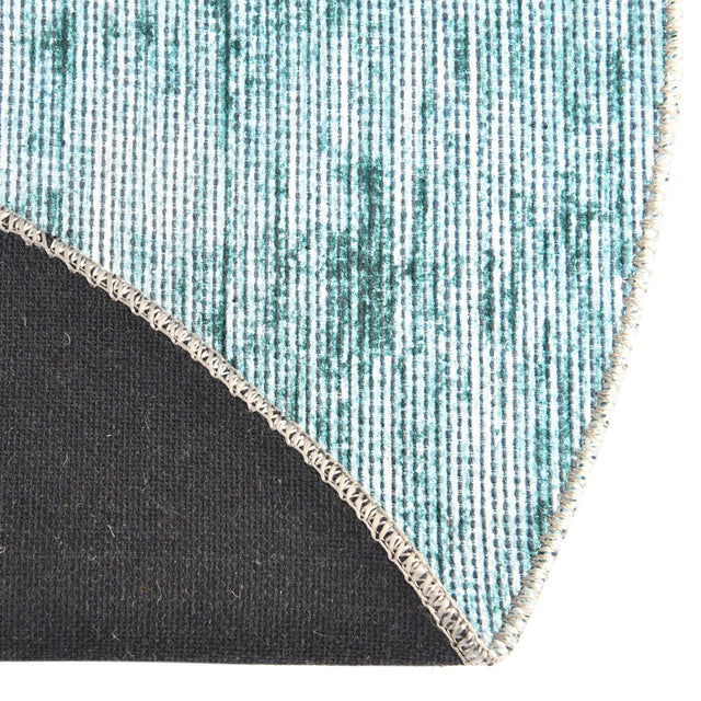 Teal 3' 6 x 5' 6 Asha Oval Area Rug 100% Chenille Cotton Easy Clean Indoor Living Dining Bedroom Office Carpet for Sale at Rug Engine