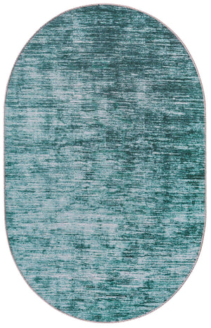 Teal 3' 6 x 5' 6 Asha Oval Area Rug 100% Chenille Cotton Easy Clean Indoor Living Dining Bedroom Office Carpet for Sale at Rug Engine