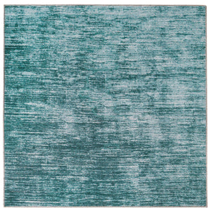 Teal 5' x 5' Asha Square Area Rug 100% Chenille Cotton Easy Clean Indoor Living Dining Bedroom Office Carpet for Sale at Rug Engine