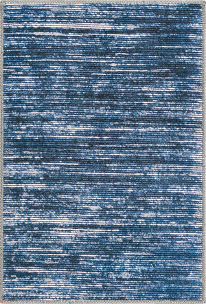 Blue 2' x 3' Asha Rectangle Area Rug 100% Chenille Cotton Easy Clean Indoor Living Dining Bedroom Office Carpet for Sale at Rug Engine