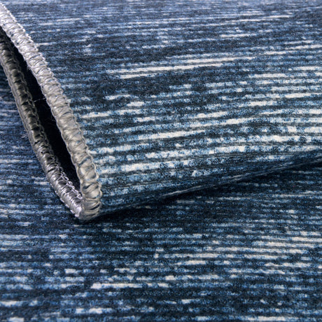 Blue 7' 6 x 10' 6 Asha Rectangle Area Rug 100% Chenille Cotton Easy Clean Indoor Living Dining Bedroom Office Carpet for Sale at Rug Engine