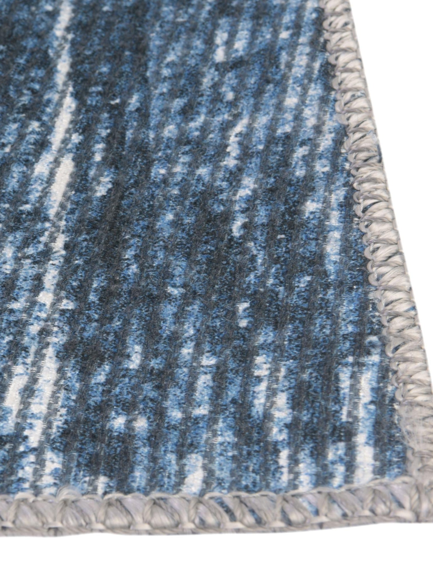 Blue 8' 4 x 12' Asha Rectangle Area Rug 100% Chenille Cotton Easy Clean Indoor Living Dining Bedroom Office Carpet for Sale at Rug Engine