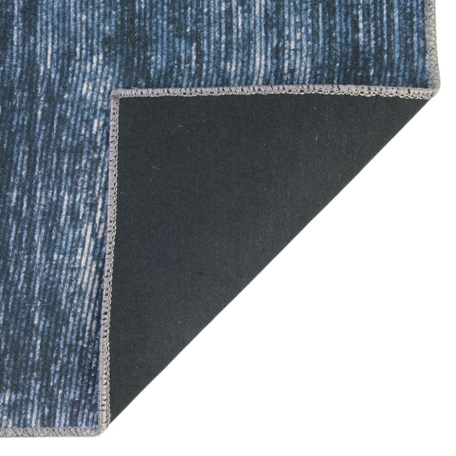 Blue 6' x 9' Asha Rectangle Area Rug 100% Chenille Cotton Easy Clean Indoor Living Dining Bedroom Office Carpet for Sale at Rug Engine